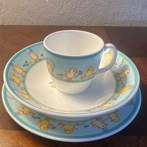 Tiffany & Co Baby Chicks 3 piece Porcelain Children’s Set